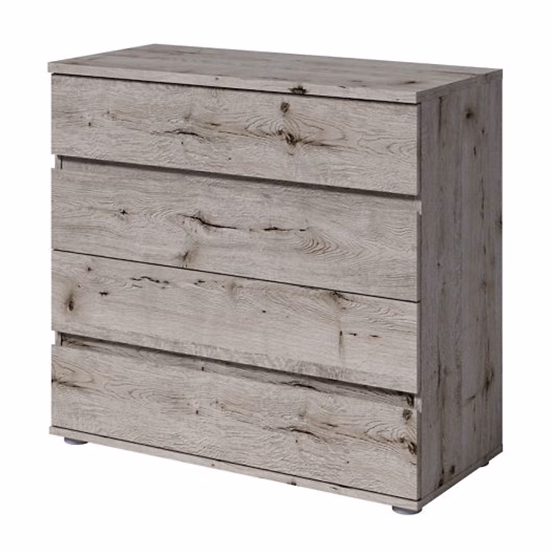 Commode VELTIS 4 tiroirs L92 x H85 cm Rangement moderne coloris chene Wellington – Réf. MGVUUDRGG3199249080