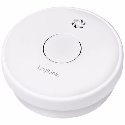 Détecteur de fumée photoélectrique LogiLink SC0015 – alarme 85 dB, pile 9 V remplaçable, conforme EN14604