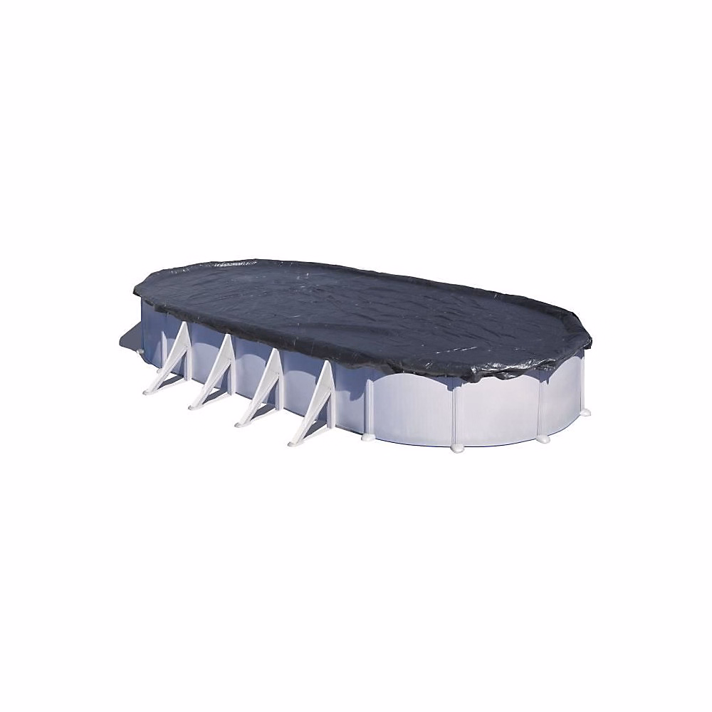 Bâche d'hivernage 180 g/m² pour piscine acier ovale 5 – 27 x 3 | 27 m | Gré