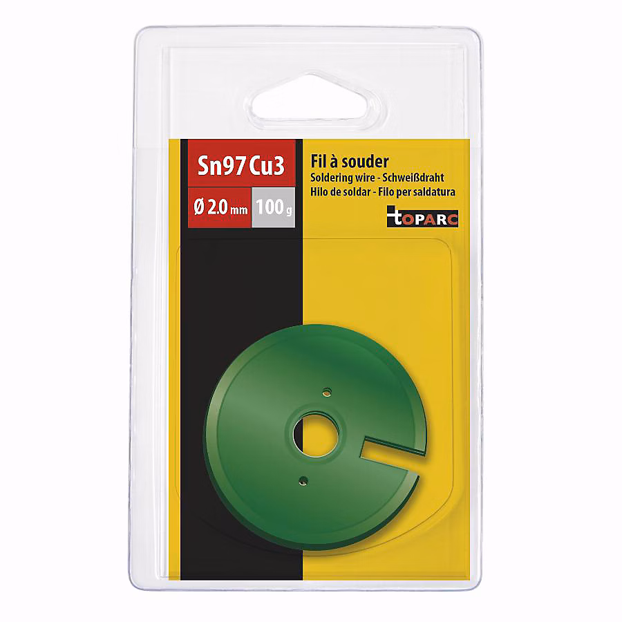 Bobine fil à souder étain 97% | diam. 2 mm – 100 g – BRA10302 046696