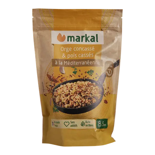 Mix à la méditerranéenne orge concassé et pois cassés bio Markal - 350 g