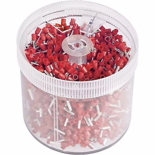 Boîte d'assortiment 1000 embouts d'extrémité de câble 1 × 2 – 50 mm² bleu 14 mm, 460508.s10