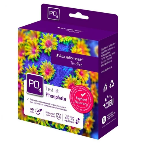 Kit de test phosphate PO4, spécifique aquarium, AQUAFOREST