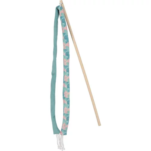 Canne à pêche pour chat coloris bleu feuille Zolux ruban Ethi'cat - 2,3 x 2,4 x 45 cm
