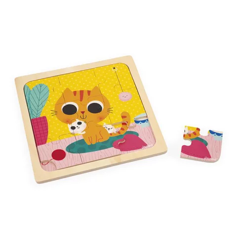 Puzzle Janod Chat Peanut - 9 pièces