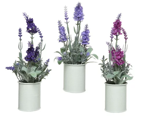 Pot de lavande coloris violet - 10 x 10 x 26 cm