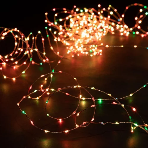 Guirlande lumineuse micro LED à lumière fixe multicolore - 9 m