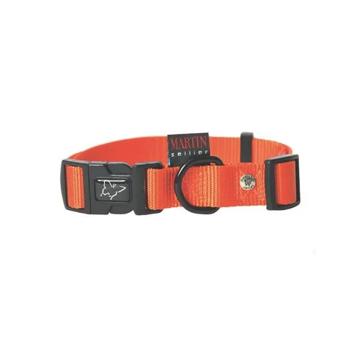 Collier chien réglable 25mm / 45-65cm orange