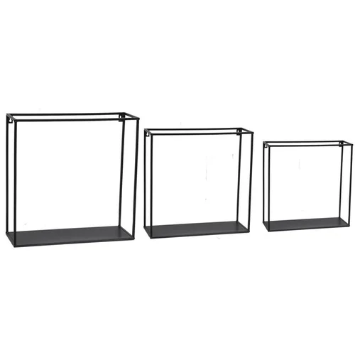 Étagère murale métallique noire petit modèle - 35 x 13 x 35 cm