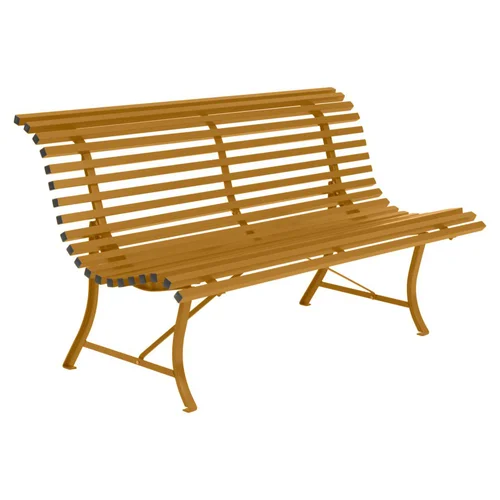 Banc Louisiane coloris marron en acier Fermob - 150 x 72 cm