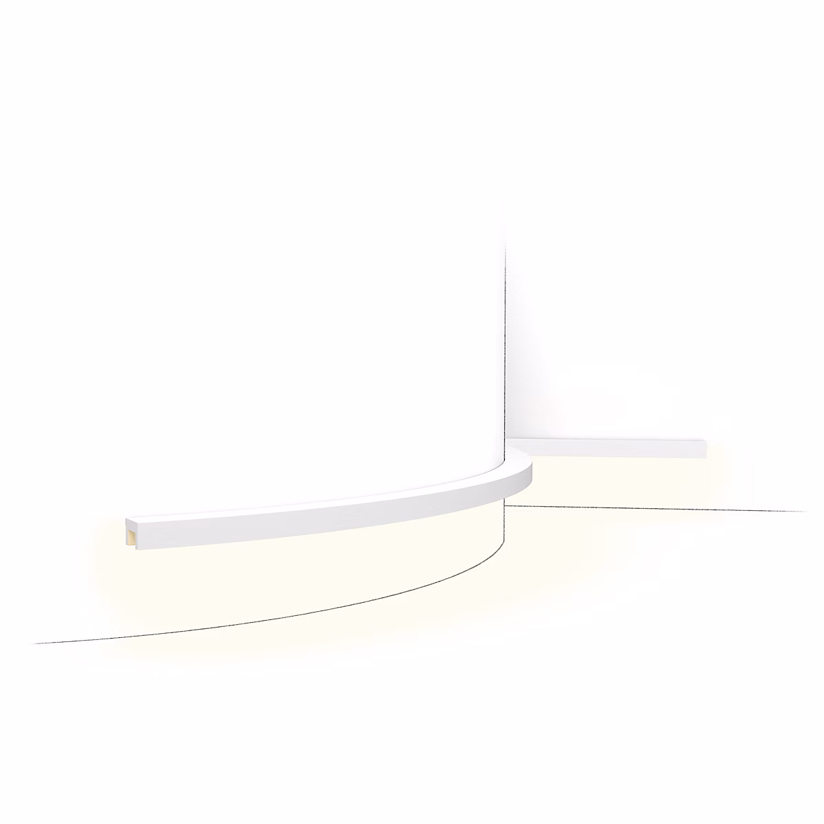 CX190F Flexible Corniche plafond pour éclairage indirect Orac Decor | 2 × 3 × 200cm (h x p x L) – moulure décorative polymère