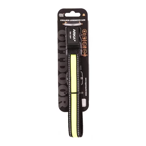 Collier lumineux jaune 2,5x36/51 cm