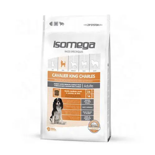 Croquette pour chien adulte Cavalier King-Charles au poulet Isomega - 4 kg