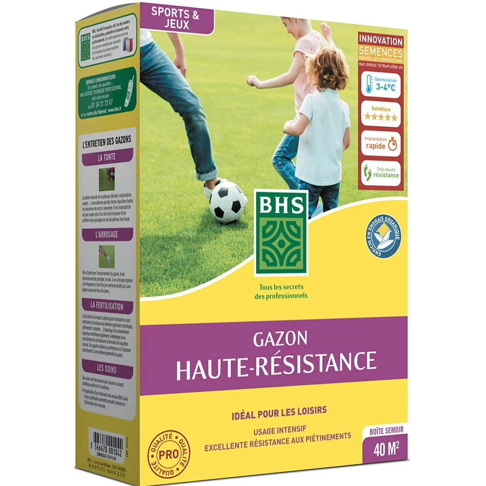 Gazon haute résistance - 1 kg, 40m² BHS