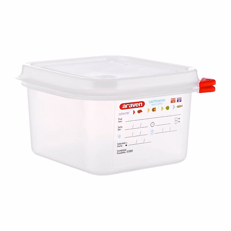 Boîte Alimentaire 1 – 7 L GN 1/6, – Araven, lot de 4