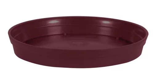 Soucoupe ronde en plastique rouge Bourgogne Eda Toscane - Ø 40 cm