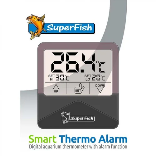 Thermomètre numérique aquarium, avec alarme, SUPERFISH Smart Thermo Alarm