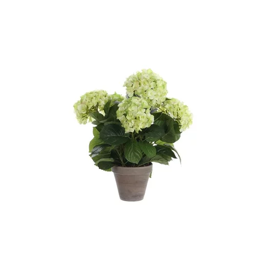 Hortensia beige fleur artificielle en pot Stan gris H 45 x Ø 45 cm cm
