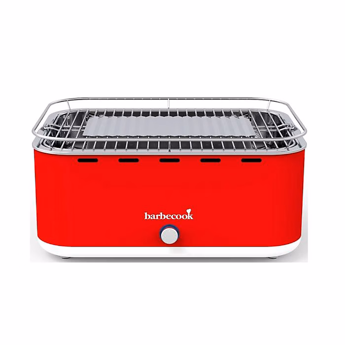 Barbecue de table – Barbecook | Carlo | Rouge | 38.5x28.5 cm | 4 piles AA non incluses