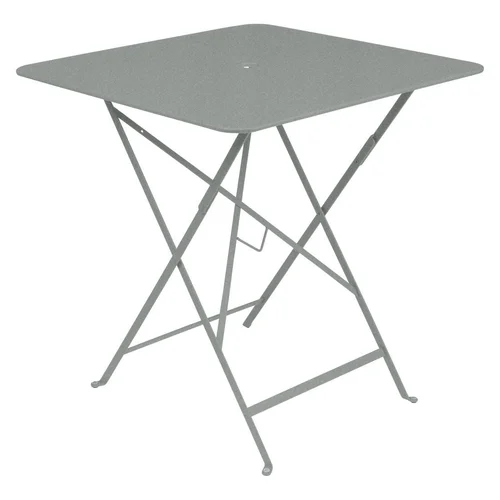 Table pliante carrée en acier coloris gris Lapilli Fermob Bistro - 71 x 71 x 74 cm