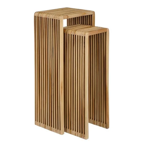 Sellette haute en bois recyclé marron Yonker - 35 x 25 x 80 cm