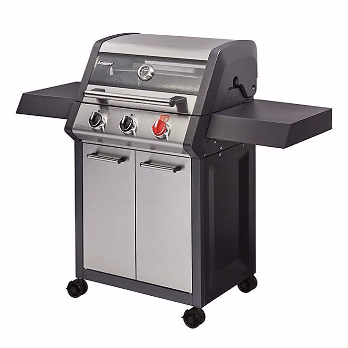 ENDERS – Barbecue Monroe Pro X3S Turbo, 3 brûleurs dont 1 Turbo Zone, 2 tablettes, Couvercle avec fenêtre, 11, 2 kW