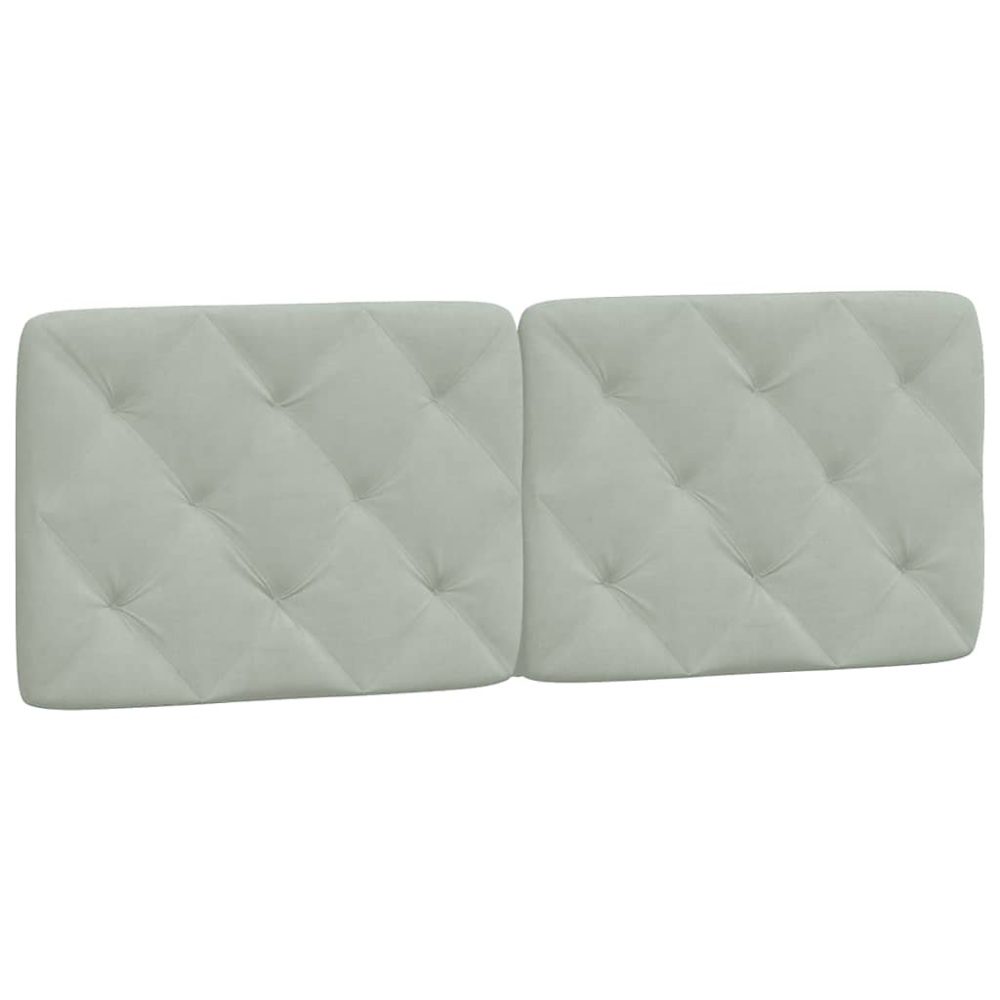 Coussin de tête de lit gris clair 140 cm velours vidaXL – Réf. KZTTBEUUG9024396091