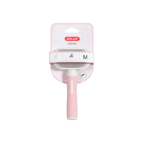 BROSSE SLICKER DOUX RÉTRACTABLE 'ANAH' POUR CHAT ZOLUX® - ROSE - M