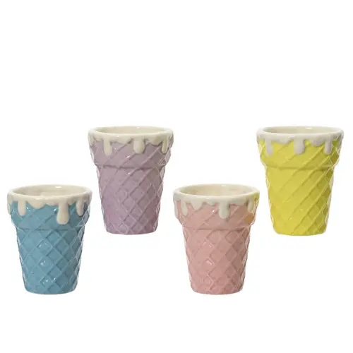 Tasse coloris multicolore en dolomite - 8,5 x 8,5 x 10,5 cm