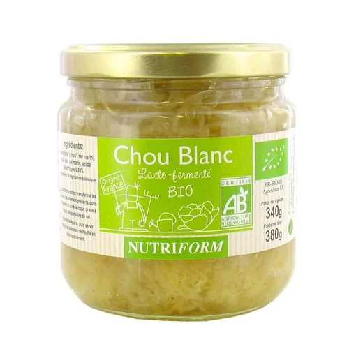 Chou blanc lacto-fermentées bio 380g