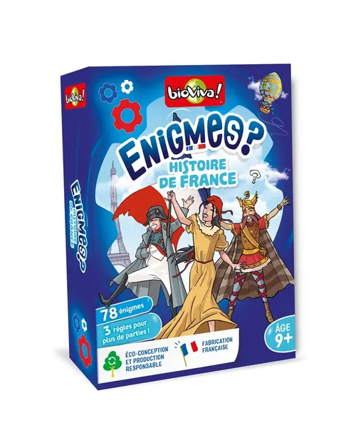 Jeu de cartes Bioviva Énigmes Histoire de France