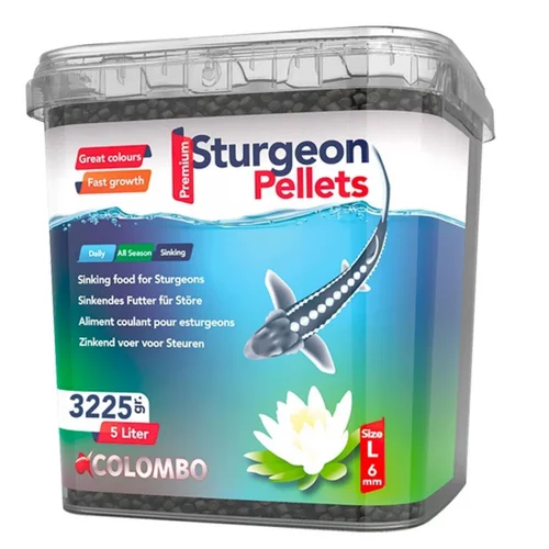 Granulés nourriture esturgeons taille L, 9mm, COLOMBO BASSIN - 3225g (5L)