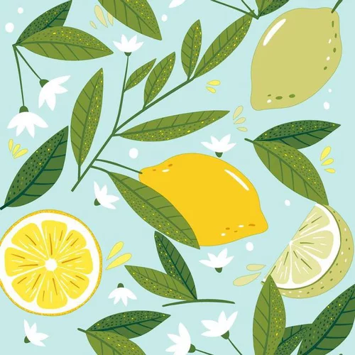 Serviettes en papier 3 plis x 20 Lemon tree - 33 x 33 cm