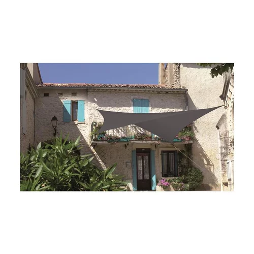 Voile d'ombrage carré extensible gris 3,6 m