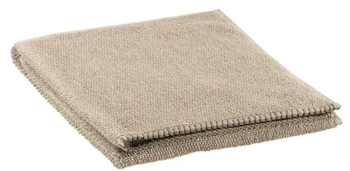 Serviette de toilette en coton coloris galet Vivaraise Bora - 100 x 50 cm