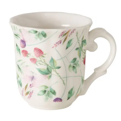 Mug en new bone vert et rose Fantasy - Ø 9 x H 10 cm