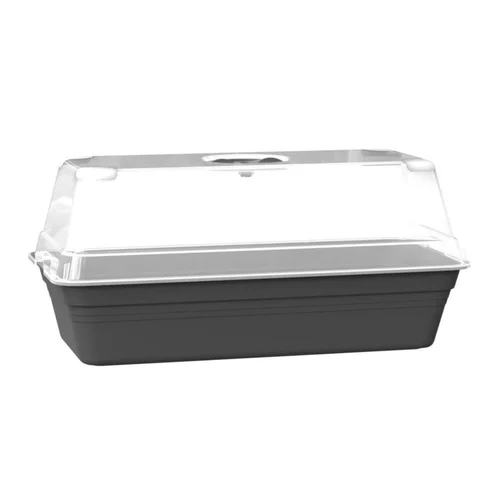 Set de culture avec couvercle coloris gris Florus - L 39 x P 19 cm