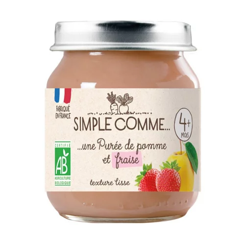 Pot pomme fraise bio Simple Comme - 125g
