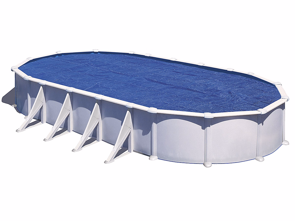 Bâche à bulles 180 microns pour piscine acier ovale 8 – 10 × 4,70 m, Gré