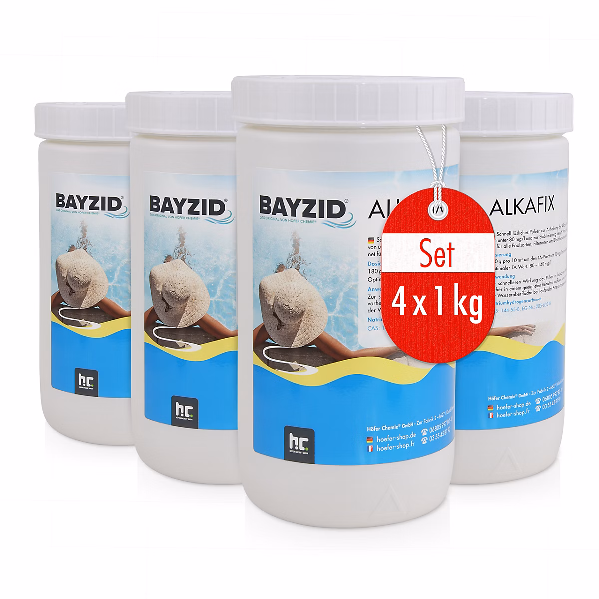 Traitement de l'eau de piscine – 1 kg BAYZID Alkafix pour augmenter l'alcalinité (TA)x4