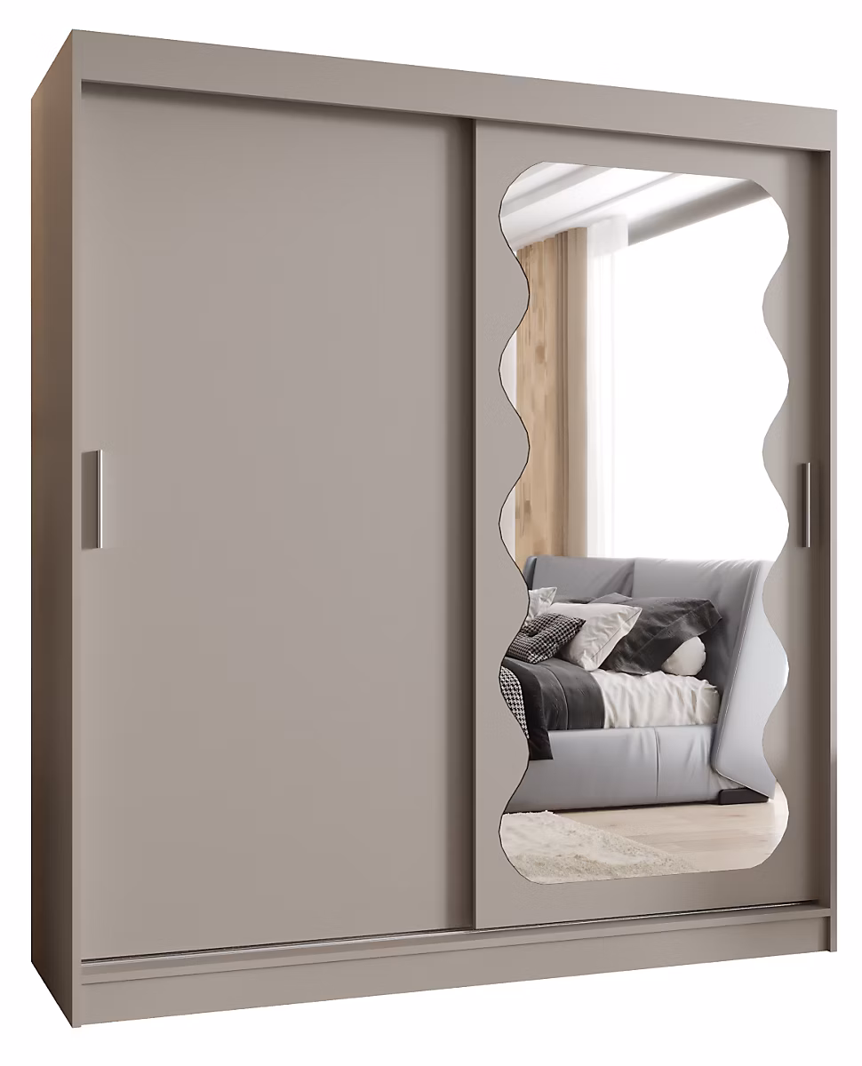 Armoire SPOTI à portes coulissantes H. 200 x L. 180 x P. 62 – 2 portes