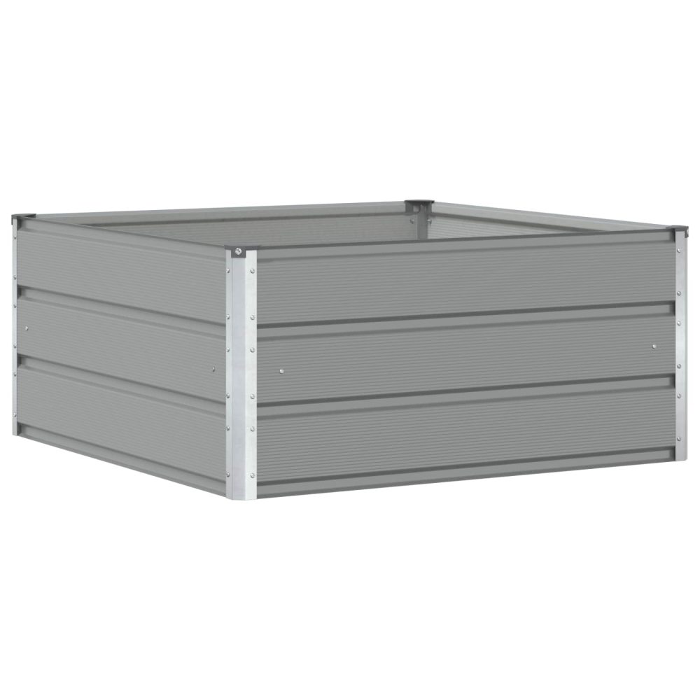 vidaXL Jardinière Gris clair 100 x 100 x 45 cm Acier
