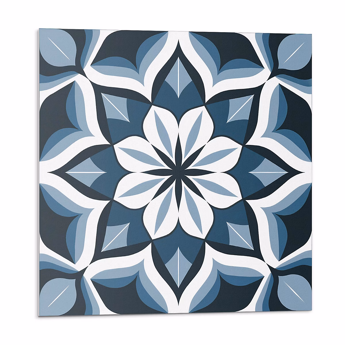 Carreau Vinyl Adhésif Wallfluent 20 × 20 cm Motif Floral Symétrique 20 pièces