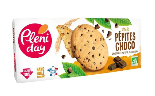 Sablés pépites de chocolat bio Pleniday - 110 g