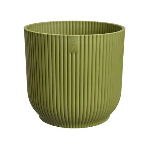 Cache-pot vibes fold coloris vert en plastique recyclé Elho - Ø 11 cm