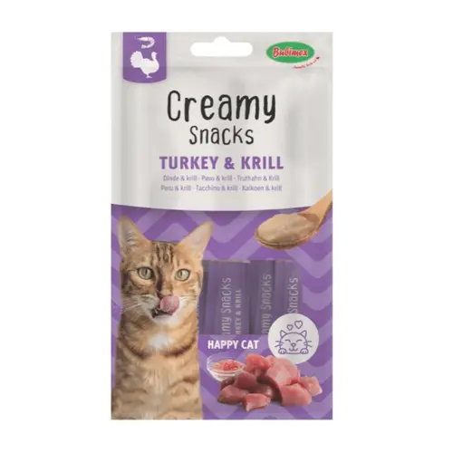 Friandise en crème pour chat dinde et krill Bubimex Creamy x 4 - 60 g