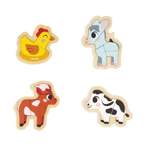Puzzles Evolutifs Janod Ferme - 4 unités