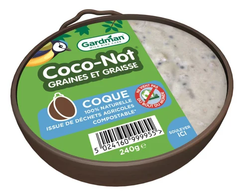 Nourriture pour oiseaux Coco-not nature compostable - 240 g