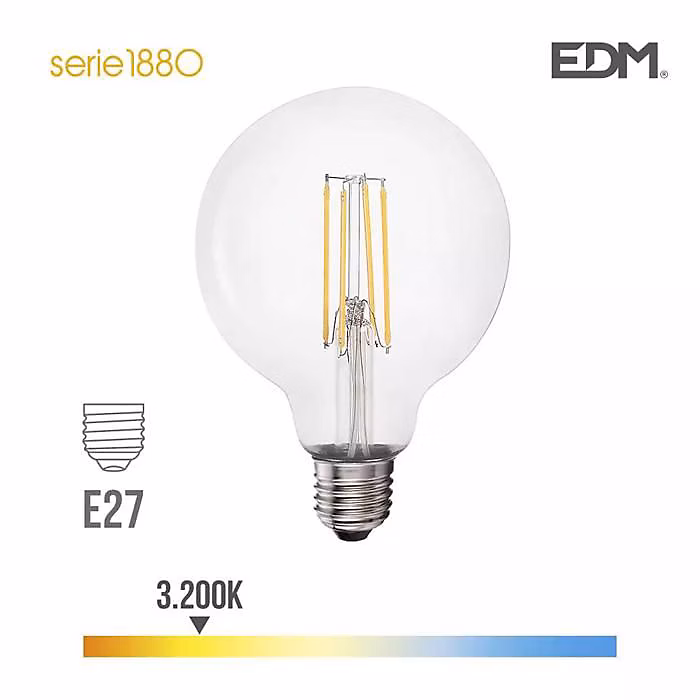 Ampoule LED E27 6W Globe G95 é | Ampoule
