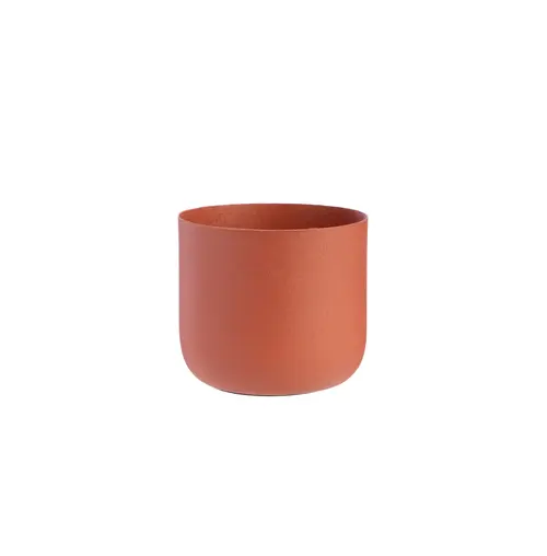Cache-pot en zinc coloris terracotta Jasta T3 - Ø 16 x H 15 cm